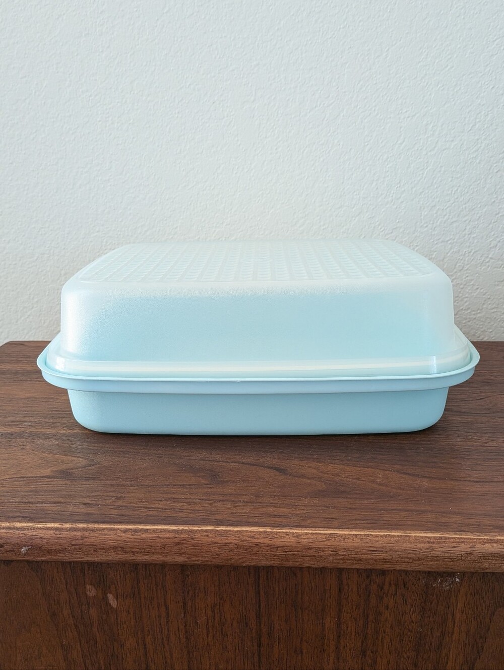 Vintage Tupperware MeatMarinade Container Season N Serve Aqua Mint # 1295-8